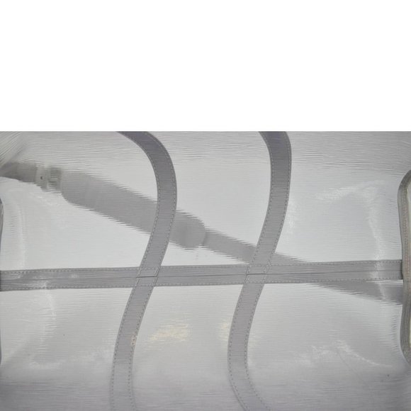 LOUIS VUITTON  Wavy Keepall 50 Bandouliere Transparent Epi PVC Travel Bag White - Picture 10 of 10